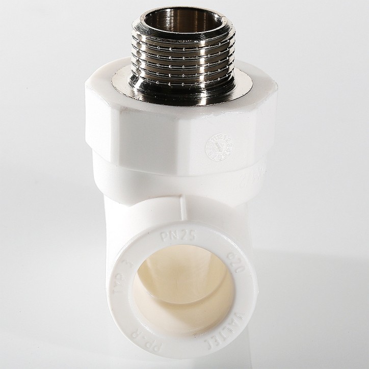 Тройник комбинированный 25x1/2' НР полипропиленовый PPR белый Тройник комбинированный 25x1/2' НР полипропиленовый PPR белый