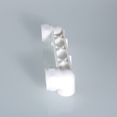 Планка монтажная с водорозетками полипропиленовая 20x1/2' ВР для смесителя белая