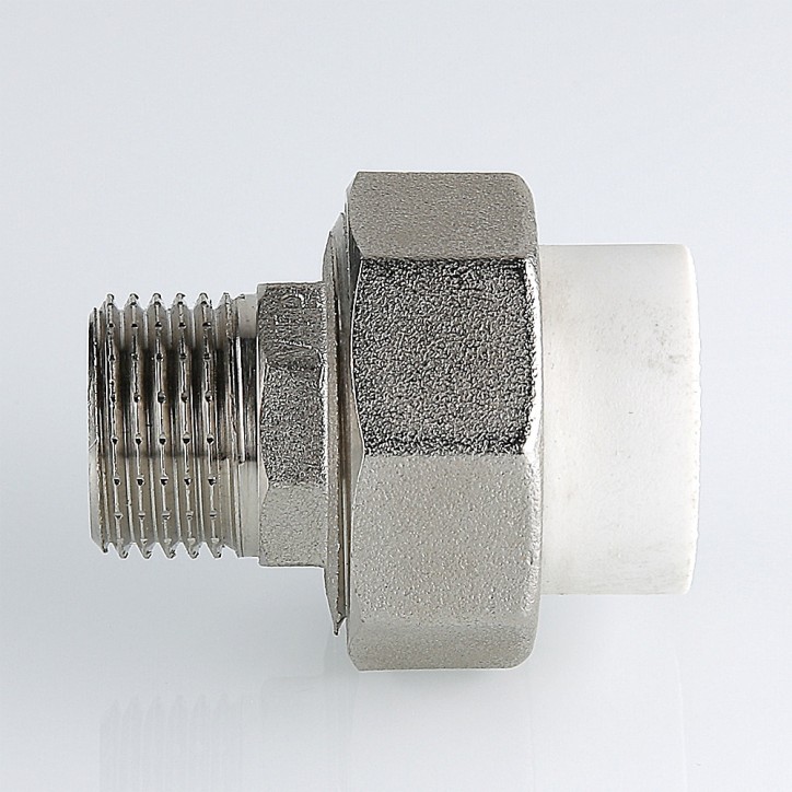 Муфта разъемная 25x3/4' НР полипропиленовое PPR белое Муфта разъемная 25x3/4' НР полипропиленовое PPR белое