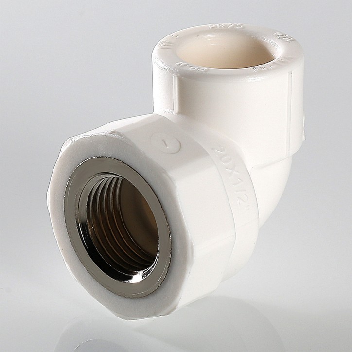 Угольник 32x1' ВР комбинированный, полипропиленовый, белый