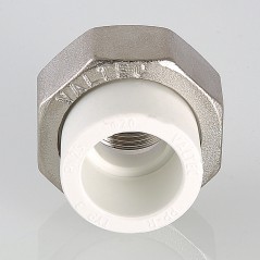Муфта разъемная 20x3/4' ВР полипропиленовое PPR белое
