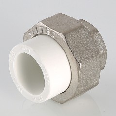 Муфта разъемная 20x3/4' ВР полипропиленовое PPR белое