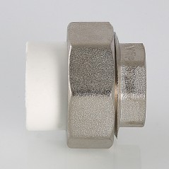 Муфта разъемная 20x3/4' ВР полипропиленовое PPR белое