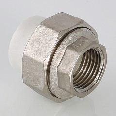 Муфта разъемная 20x3/4' ВР полипропиленовое PPR белое