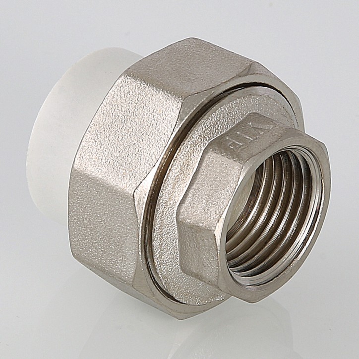 Муфта разъемная 20x3/4' ВР полипропиленовое PPR белое Муфта разъемная 20x3/4' ВР полипропиленовое PPR белое