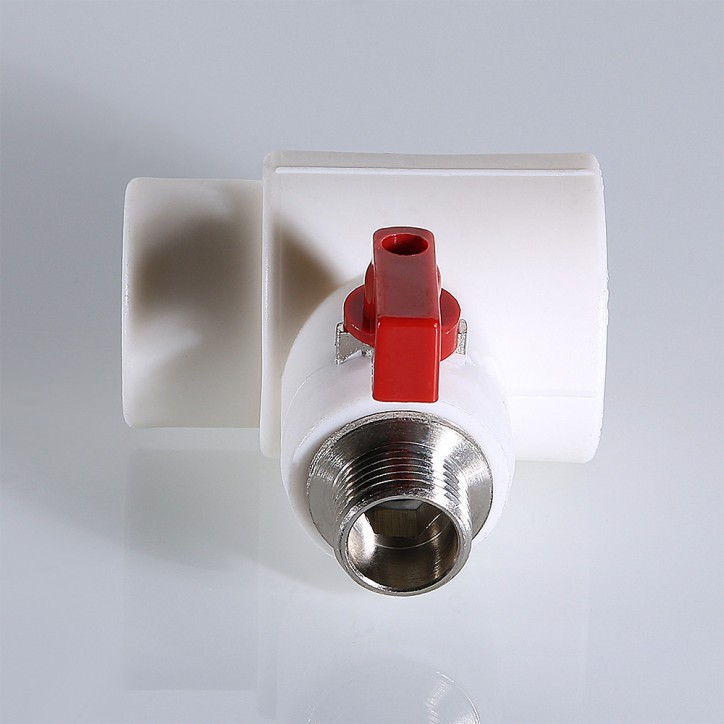 Тройник коллекторный 40x1/2' НР с шаровым краном полипропиленовый PPR