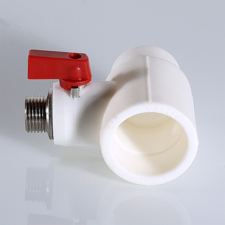 Тройник коллекторный 40x1/2' НР с шаровым краном полипропиленовый PPR