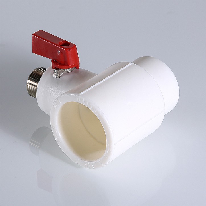 Тройник коллекторный 40x1/2' НР с шаровым краном полипропиленовый PPR