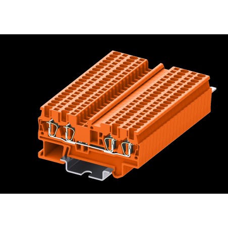 Клемма TC 2-2 пружинная, сечение 1,5 мм. кв., оранжевая