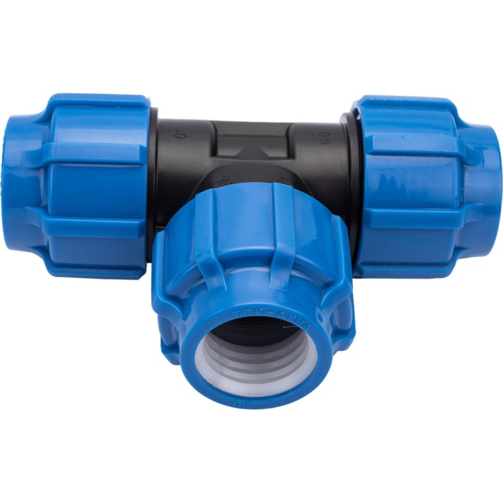 Тройник ПНД компрессионный 40 Тройник ПНД компрессионный 40