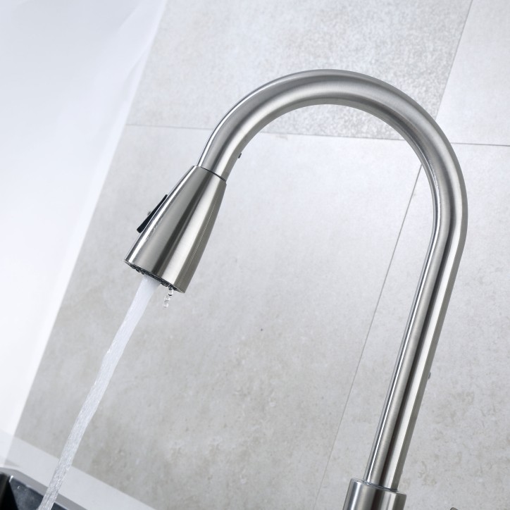 Смеситель для кухни TSB-123-001 с выдвижной лейкой тип См-МОЦБИвА