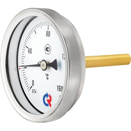 Термометр биметаллический осевой БТ-31.211 0...120С 1/2' 64 кл.2.5