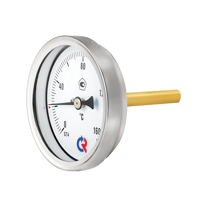Термометр биметаллический осевой БТ-31.211 0...120С 1/2' 64 кл.2.5