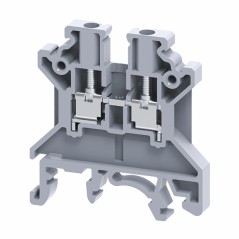 Клемма проходная 2,5 кв.мм винтовая OptiClip CTS-2,5-I-24A-(0,2-2,5)-серый