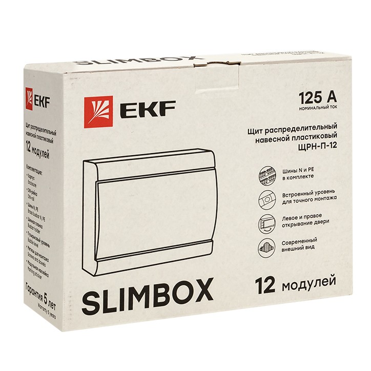 Щит распределительный навесной ЩРН-П-12 SlimBox IP41 PROxima Щит распределительный навесной ЩРН-П-12 SlimBox IP41 PROxima