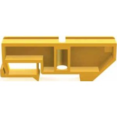 Изолятор нулевой шины на DIN-рейку 35мм желтый