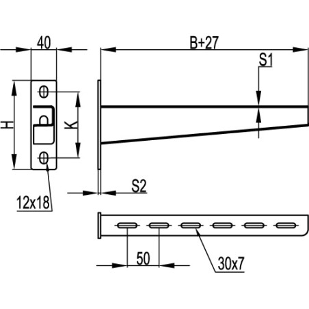 In-Liner Front каркас под 2 модуля 45х45 белый