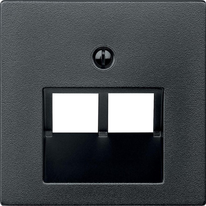 Merten Накладка на розетку компьютерную 2 поста антрацит