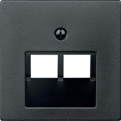 Merten Накладка на розетку компьютерную 2 поста антрацит