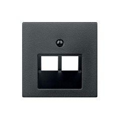 Merten Накладка на розетку компьютерную 2 поста антрацит