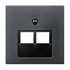 Merten Накладка на розетку компьютерную 2 поста антрацит