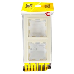 BRITE Рамка 2 поста IP44 РУ-2-БрКр-44 бежевый