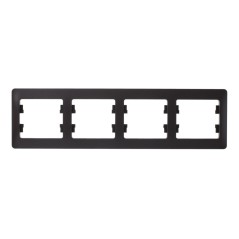 GLOSSA Рамка 4 поста горизонтальная шоколад