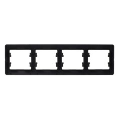 GLOSSA Рамка 4 поста горизонтальная шоколад