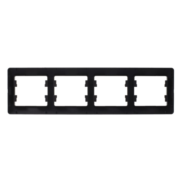 GLOSSA Рамка 4 поста горизонтальная шоколад