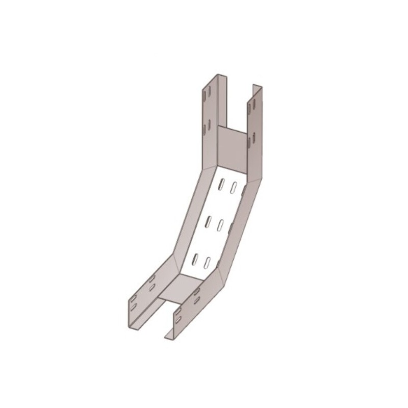 Лоток перфорированный КП 600х150 У3 для поворота трассы вверх на 90, окрашенный, S1,5