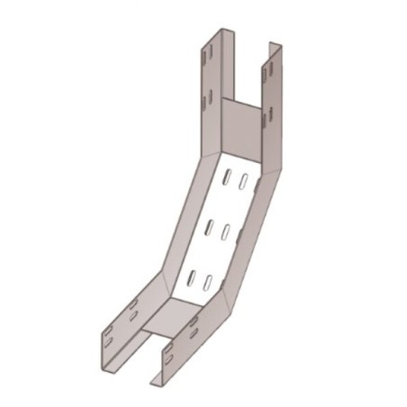 Лоток перфорированный КП 600х150 У3 для поворота трассы вверх на 90, окрашенный, S1,5