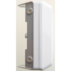 ЭТЮД Розетка угловая двойная наружная с заземлением со шторками 16А 250B белый