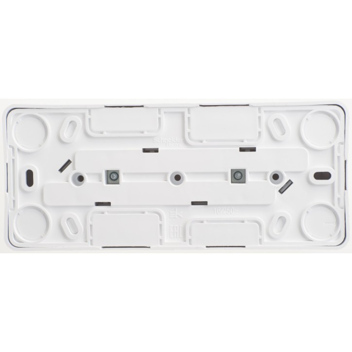 ЭТЮД Розетка тройная открытой установки без заземления без шторок 16А 250B, белый