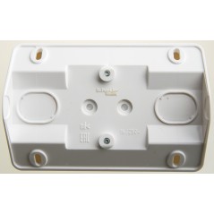 ЭТЮД Розетка угловая двойная наружная с заземлением со шторками 16А 250B белый