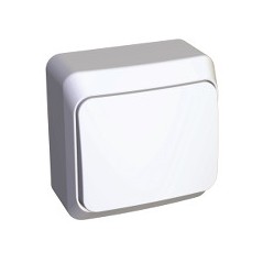 ЭТЮД Выключатель одноклавишный наружный белый сх.1