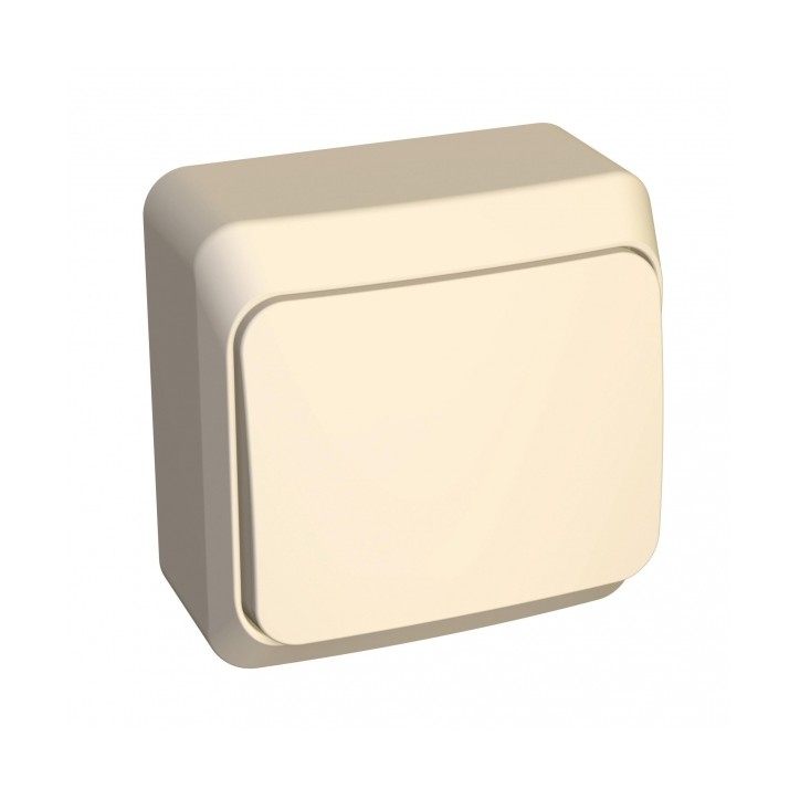 ЭТЮД Выключатель одноклавишный наружный бежевый сх.1