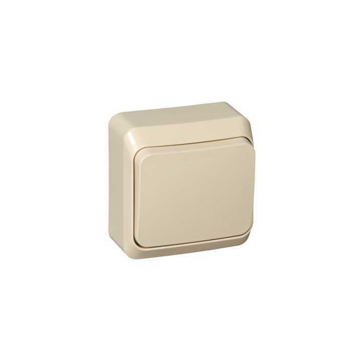 ЭТЮД Выключатель одноклавишный наружный бежевый сх.1