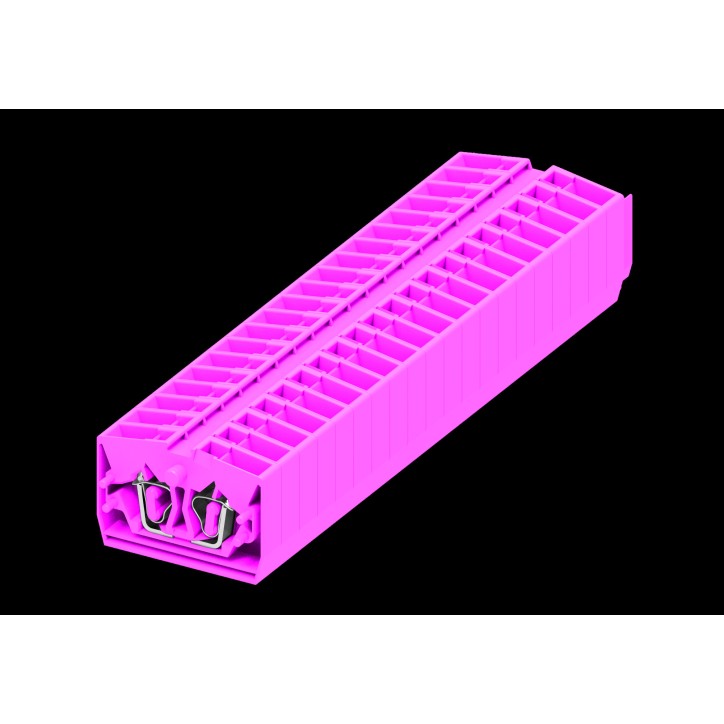 Клемма TB 1-1 промежут. фронт. подключение, сечение 2,5 мм. кв., розовый