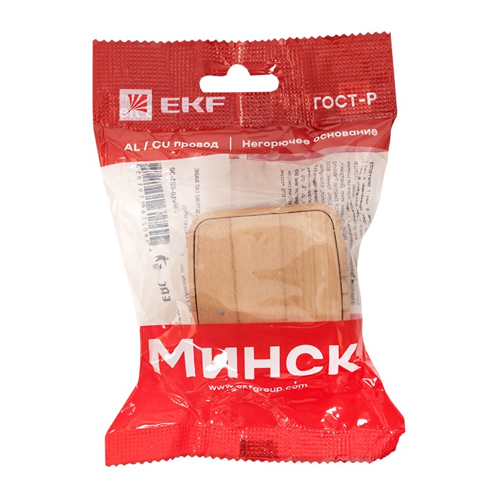 Выключатель одноклавишный ОП Минск 10А светлое дерево Выключатель одноклавишный ОП Минск 10А светлое дерево