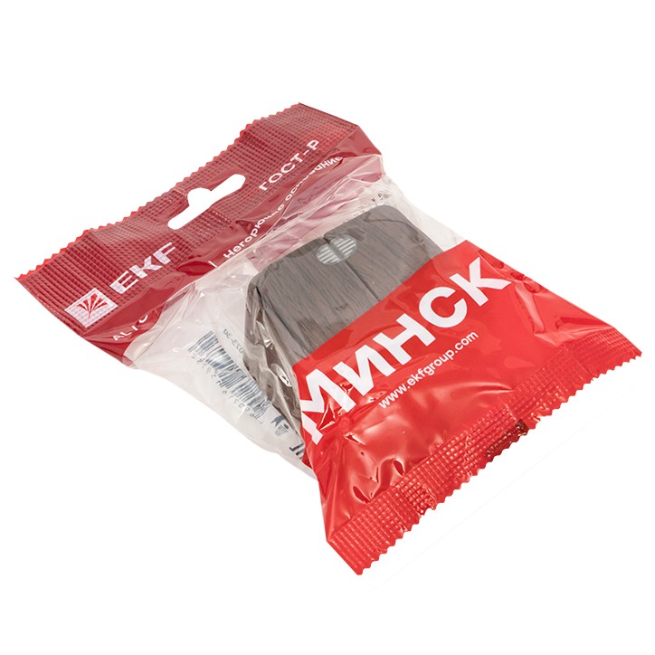 Выключатель двухклавишный ОП Минск 10А с индикатором темное дерево