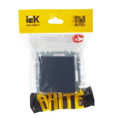 BRITE Розетка с заземлением с защитными шторками и крышкой 16А IP44 РСбш10-3-44-БрМ маренго