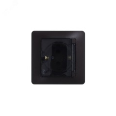 GLOSSA Розетка с заземлением со шторками с крышкой алюминий в сборе IP44