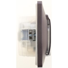 GLOSSA Розетка с заземлением со шторками с крышкой IP44 шоколад в сборе