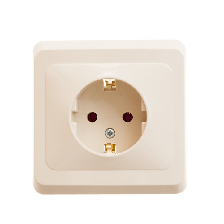 ЭТЮД Розетка скрытая с заземлением без шторок бежевая ЭТЮД Розетка скрытая с заземлением без шторок бежевая