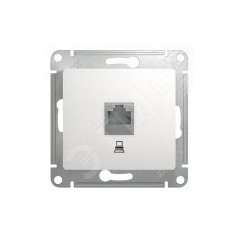 GLOSSA Розетка компьютерная RJ45 категория 5е в рамку белая