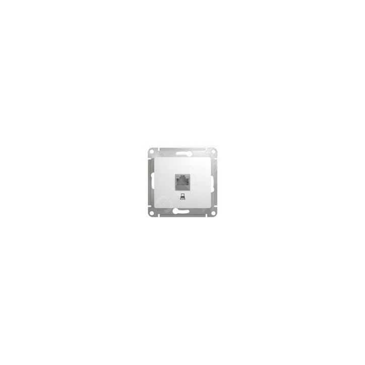 GLOSSA Розетка компьютерная RJ45 категория 5е в рамку белая