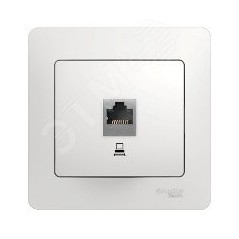 GLOSSA Розетка компьютерная RJ45 категория 5е в рамку белая