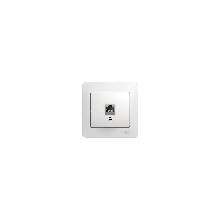 GLOSSA Розетка компьютерная RJ45 категория 5е в рамку белая