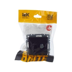 BRITE Розетка двойная TV+RJ45 кат.5E РТВ/РК12-БрЧ черный