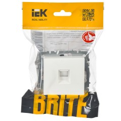 BRITE Розетка компьютерная RJ45 кат.5E РК10-БрБ белый